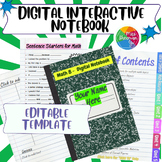 Digital Interactive Math Notebook Template