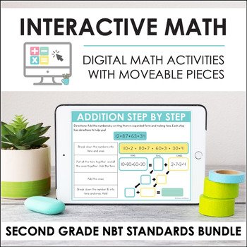 Preview of Digital Interactive Math - Second Grade NBT Standards Bundle (2.NBT.1 - 2.NBT.9)