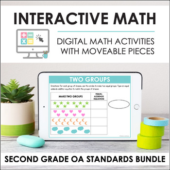Preview of Digital Interactive Math - Second Grade OA Standards Bundle (2.OA.1 - 2.OA.4)