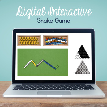 Preview of Digital Interactive Montessori Style Snake Game - Distance Learning