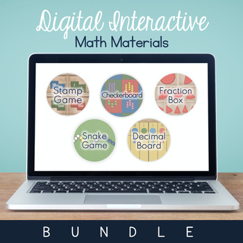 Preview of Digital Interactive Montessori Math Materials Bundle - Distance Learning