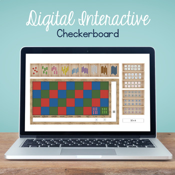 Preview of Digital Interactive Montessori Style Checkerboard - Distance Learning
