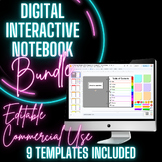 Digital Interactive Notebook BUNDLE Editable Templates for