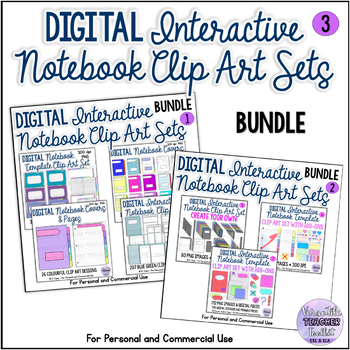 Preview of Digital Interactive Notebook Clip Art Sets Bundle 3