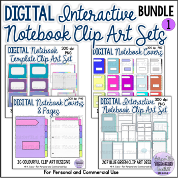 Preview of Digital Interactive Notebook Clip Art Sets Bundle 1