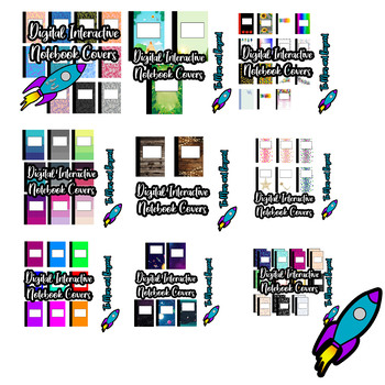 Preview of Digital Interactive Notebook Covers BUNDLE INB Journal