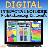 Digital Interactive Notebook - Decimals- Distance Learning - 4th