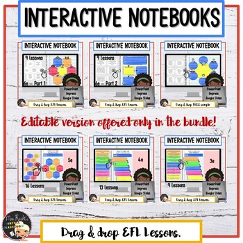 Preview of Digital Interactive Notebook EFL-ESL Basics Bundle