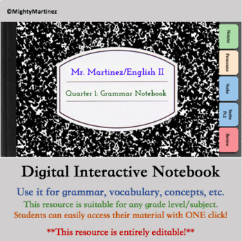 Preview of Digital Interactive Notebook (Excellent for distance learning!)
