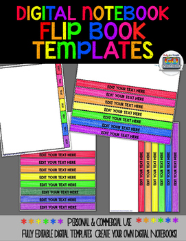 Preview of Digital Interactive Notebook Flip Book Templates for Personal and Commercial Use