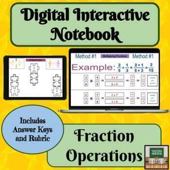 Preview of Digital Interactive Notebook - Fraction Operations - 6th Grade Math