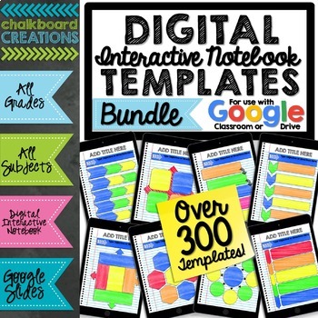 Preview of Digital Interactive Notebook & Graphic Organizer Template Bundle (GOOGLE)