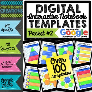 Preview of Digital Interactive Notebook & Graphic Organizer Template Packet 2 (GOOGLE)