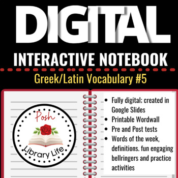 Preview of Digital Interactive Notebook Greek and Latin Vocabulary #5