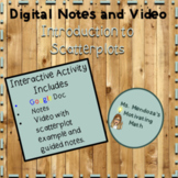 Digital Interactive Notebook Introduction to Scatterplot For Distance Learning