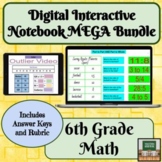 Digital Interactive Notebook Math - 6th Grade Math - Back 