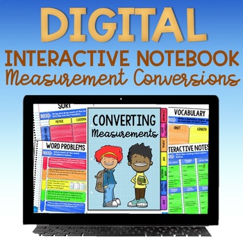 Preview of Digital Interactive Notebook - Measurement Conversions - Distance Learning - 4th