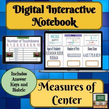 Preview of Digital Interactive Notebook Measures of Central Tendency 6th Grade Math