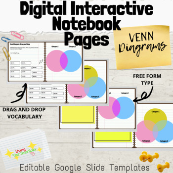 Preview of Digital Interactive Notebook Page VENN Diagrams