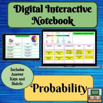 Preview of Digital Interactive Notebook Probability Distance Learning 7th Grade Math