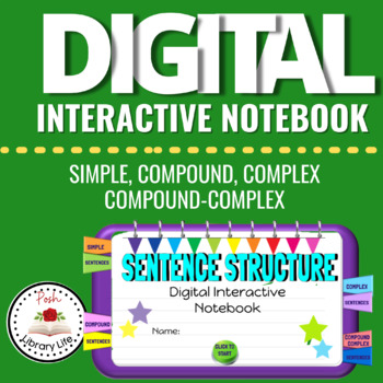 Preview of Digital Interactive Notebook Sentence Structures Distance Learning