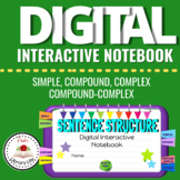 Digital Interactive Notebook Sentence Structures Distance 