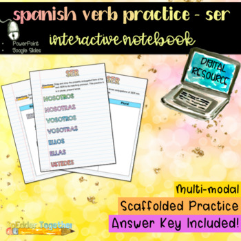 Preview of Digital Interactive Notebook: Spanish Verb Practice - SER