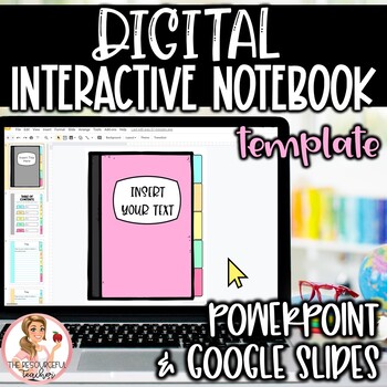 Preview of Digital Interactive Notebook Template | 5 Tabs | COMMERCIAL USE