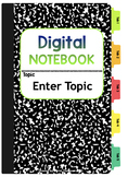 Digital Interactive Notebook Template