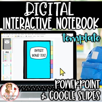 Preview of Digital Interactive Notebook Template | 8 Tabs | COMMERCIAL USE