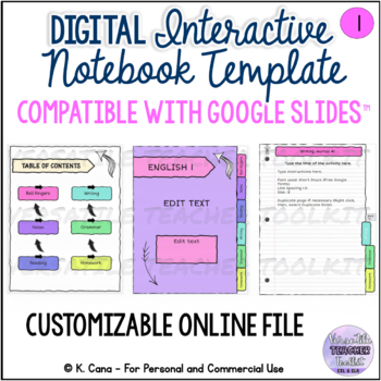 Preview of Digital Interactive Notebook Template - Compatible with Google Drive™ Set 1