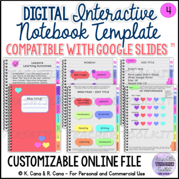 Preview of Digital Interactive Notebook Template - Compatible with Google Drive™ Set 4