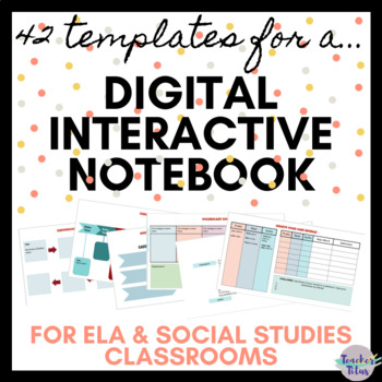 Preview of Digital Interactive Notebook Template - for ELA and Social Studies