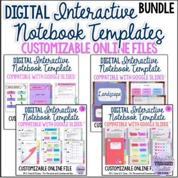 Preview of Digital Interactive Notebook Templates Bundle - Compatible with Google Drive™
