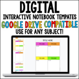 Digital Interactive Notebook Templates Rainbow