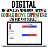Digital Interactive Notebook Templates Red White Blue