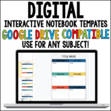Digital Interactive Notebook Templates School Colors