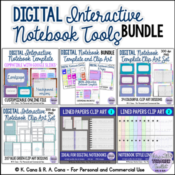 Preview of Digital Interactive Notebook Tools Bundle