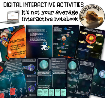 Preview of Digital Interactive Notebook Tour of the Solar System Distance Learning Project