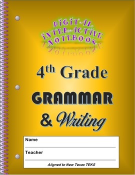 Preview of Digital Interactive Notebook for 4th Grade Grammar and Writing on Google Slides