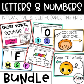 Preview of Digital Interactive PDFs Letters Sounds Numbers