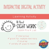 Digital Interactive Pre Kindergarten Sight Words Boom Cards™