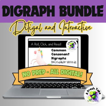 Preview of Digital Roll, Click & Read Consonant Digraph Words/Sentences - 6 Bundled Games!