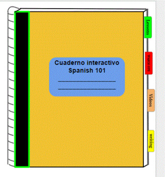 Preview of Digital Interactive Spanish 101 Notebook