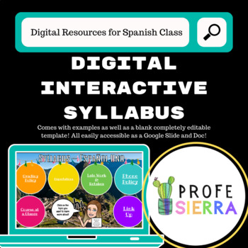 Preview of Digital Interactive Syllabus *EDITABLE*