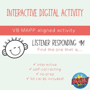 Preview of Digital Interactive VB MAPP Listener Responding 9M - Boom Cards™