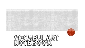 Preview of Digital Interactive Vocabulary Notebook