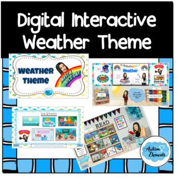 Digital Interactive Weather Theme Unit by Autism Elements | TpT