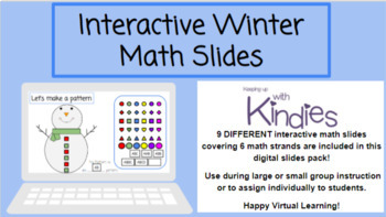 Preview of Digital Interactive Winter Math Slides