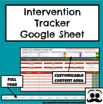 Preview of Digital Intervention Tracker - Distance / Remote or In Class Teaching